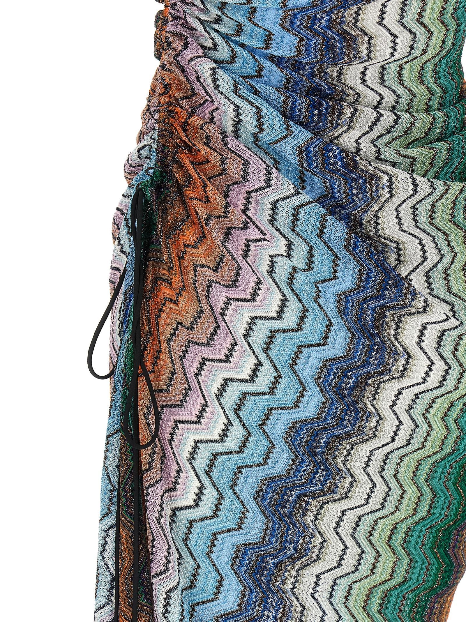 Missoni Greek Motif Cover up Dress Gold