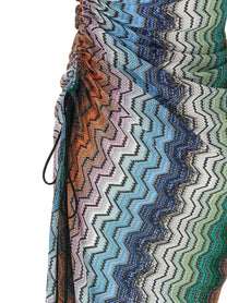 Missoni Greek Motif Cover up Dress Gold