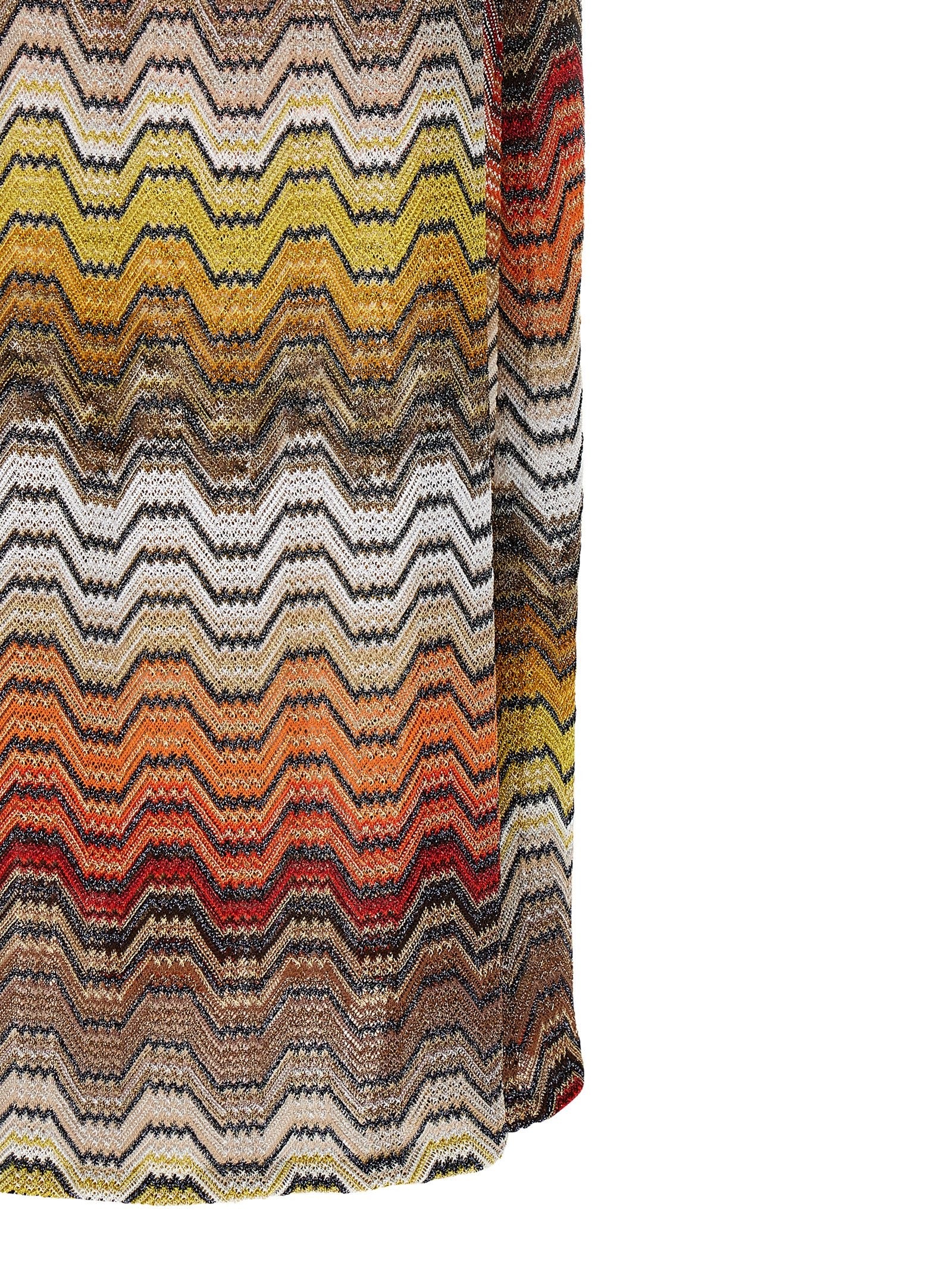 Missoni Greek Motif Cover up Dress Gold
