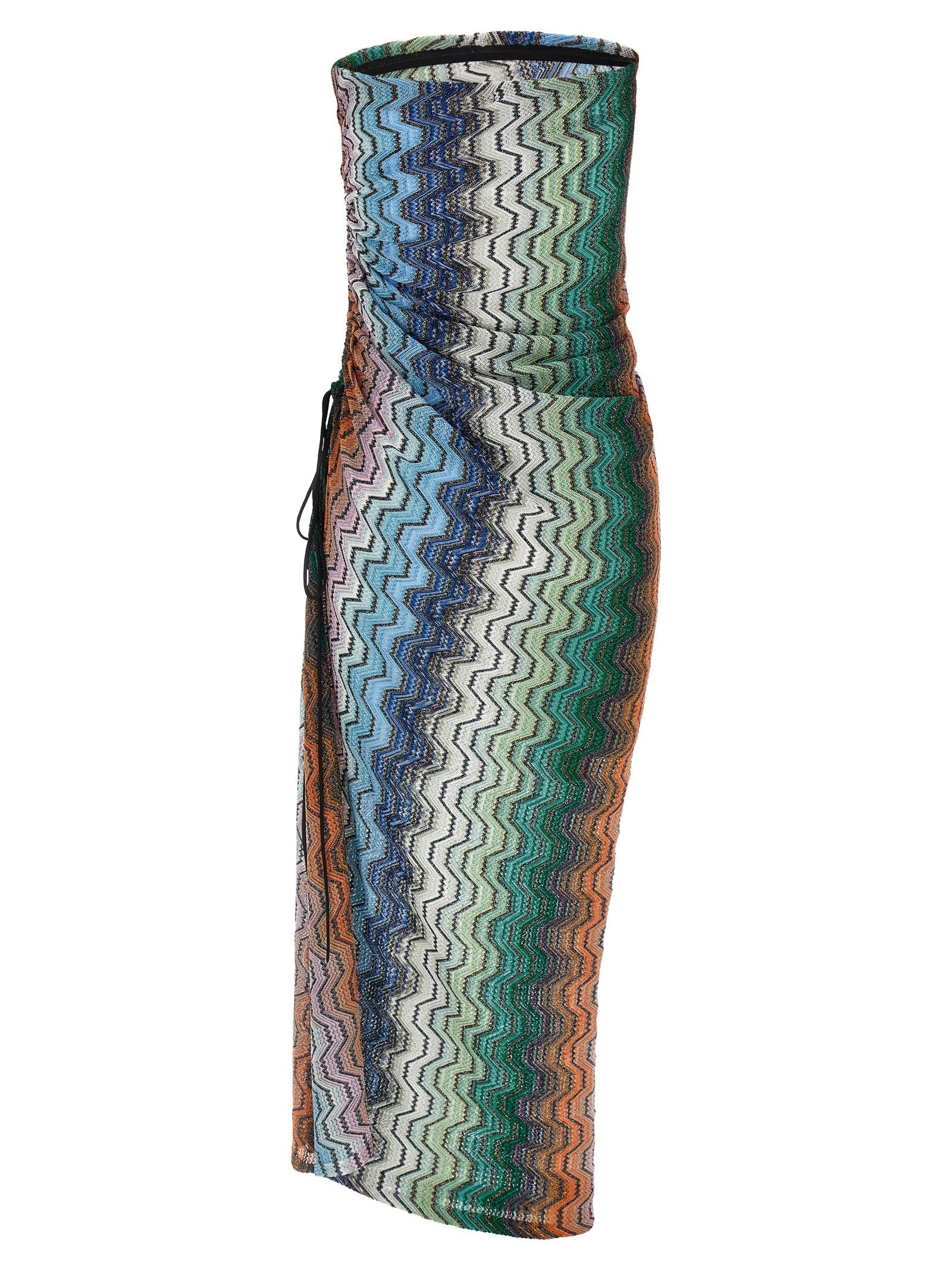 Missoni Greek Motif Cover up Dress Gold