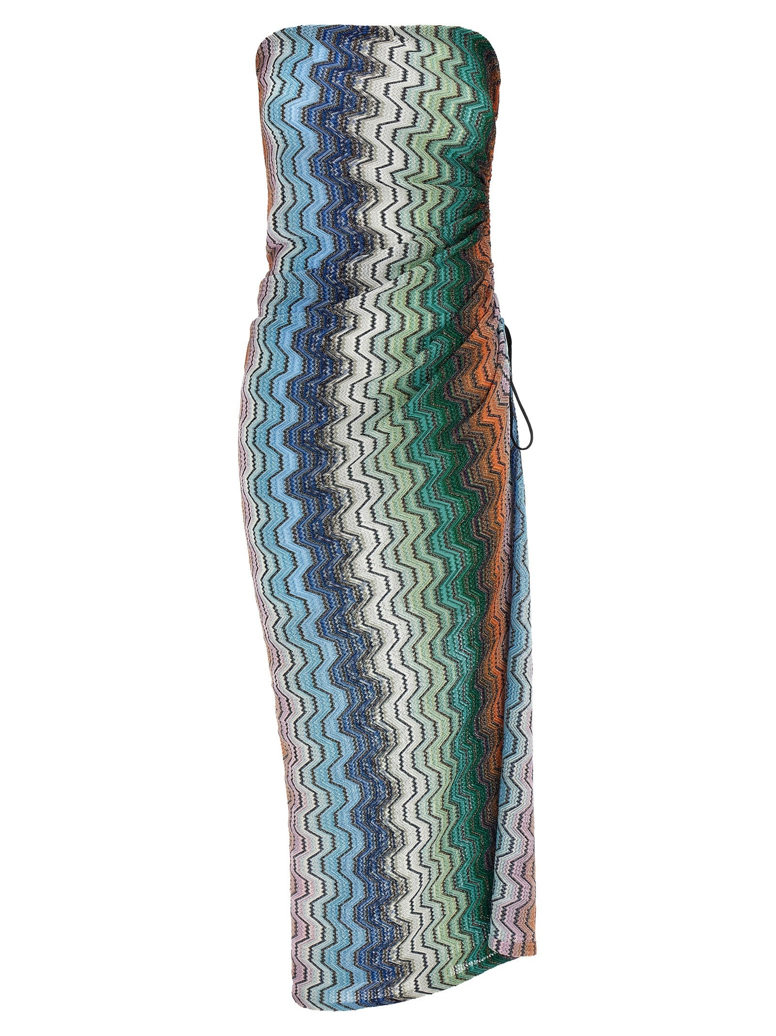 Missoni Greek Motif Cover up Dress Gold