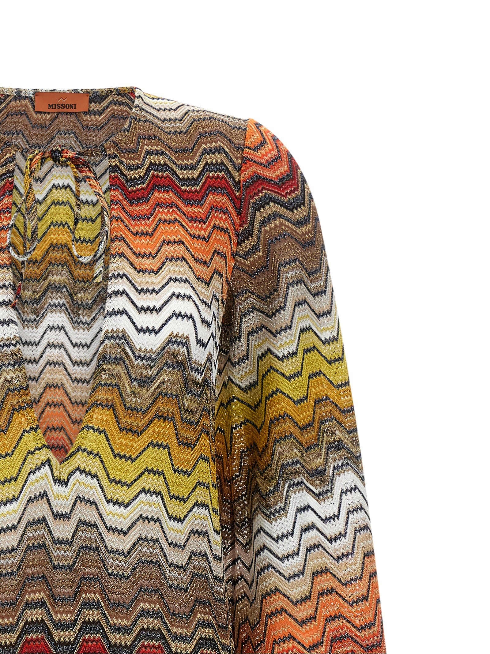 Missoni Greek Motif Cover up Dress Gold