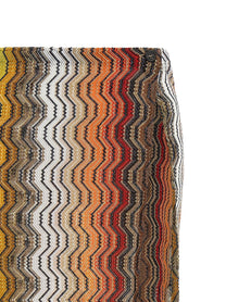 Missoni Greek Zig Pattern Raschel Skirt Gold