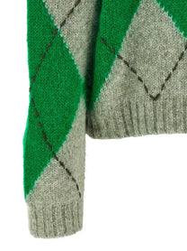 Ballantyne Green Big Argyle Sweater Green