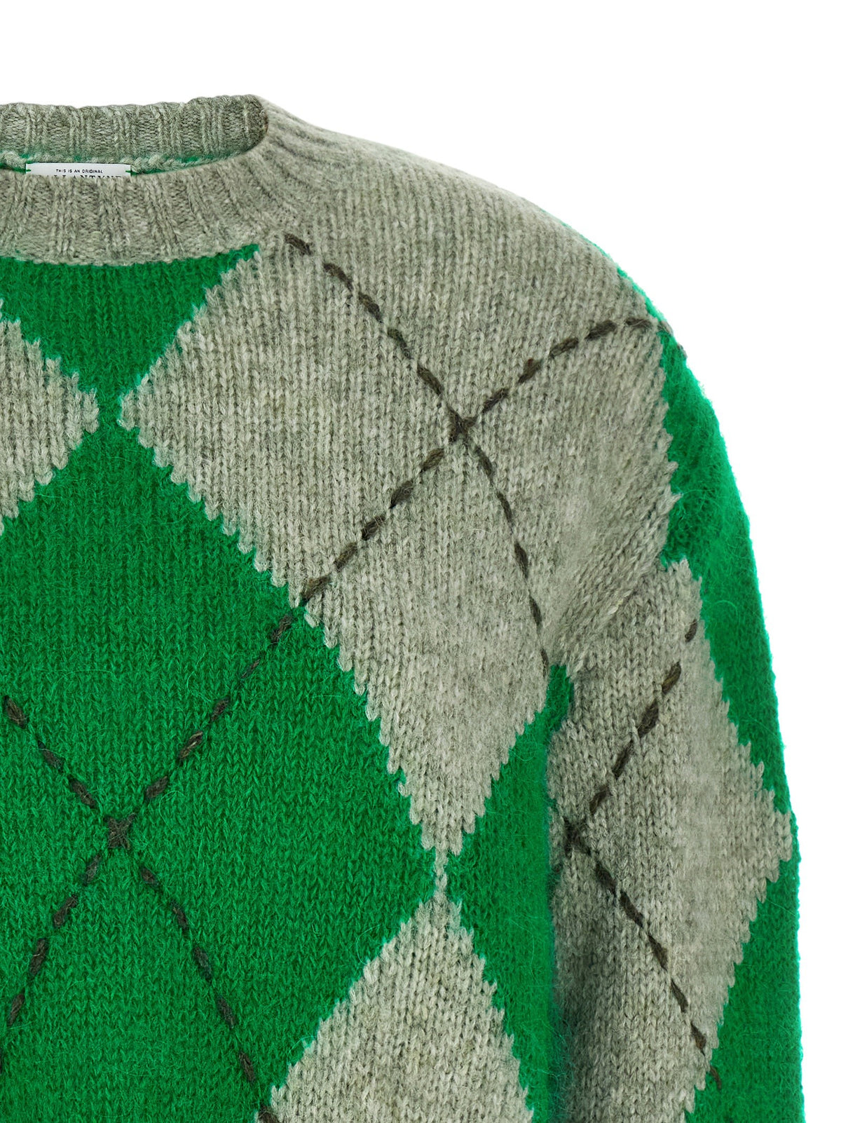 Ballantyne Green Big Argyle Sweater Green