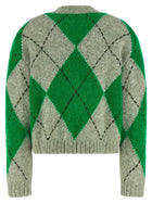 Ballantyne Green Big Argyle Sweater Green