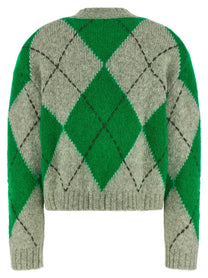 Ballantyne Green Big Argyle Sweater Green