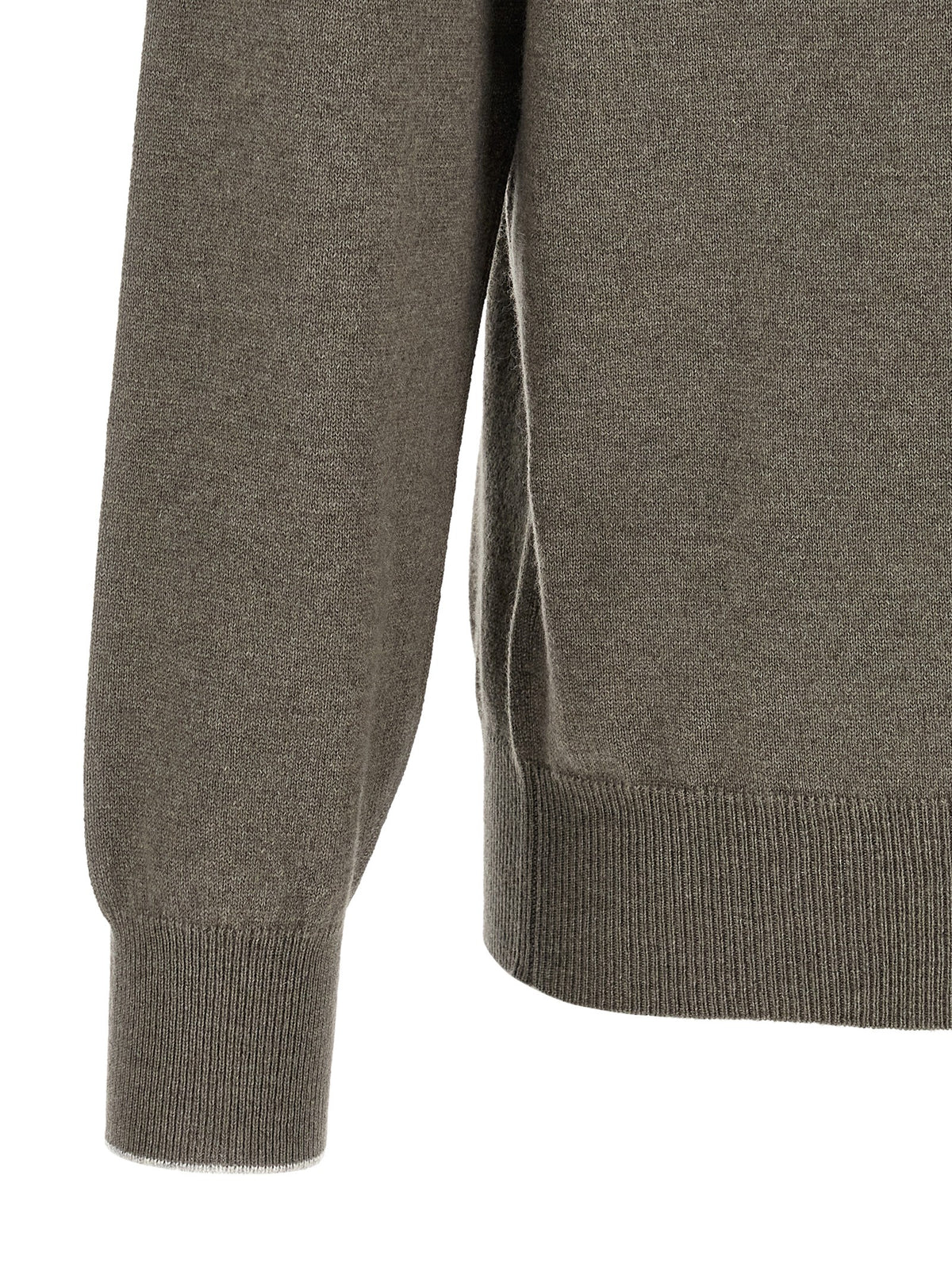 Brunello Cucinelli Green Cashmere Polo Shirt Green