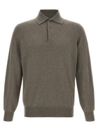 Brunello Cucinelli Green Cashmere Polo Shirt Green