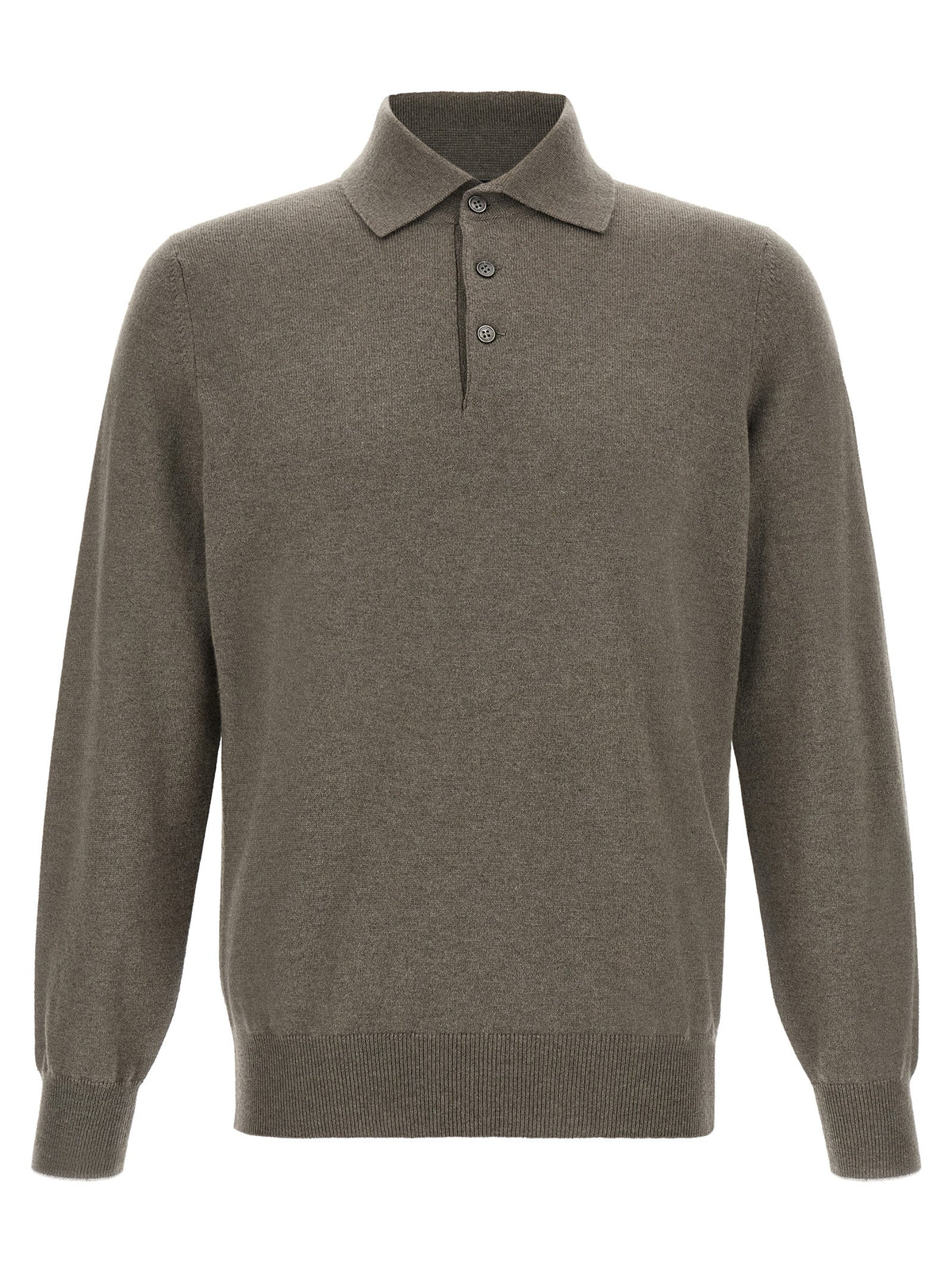 Brunello Cucinelli Green Cashmere Polo Shirt Green
