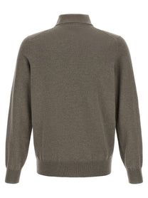 Brunello Cucinelli Green Cashmere Polo Shirt Green