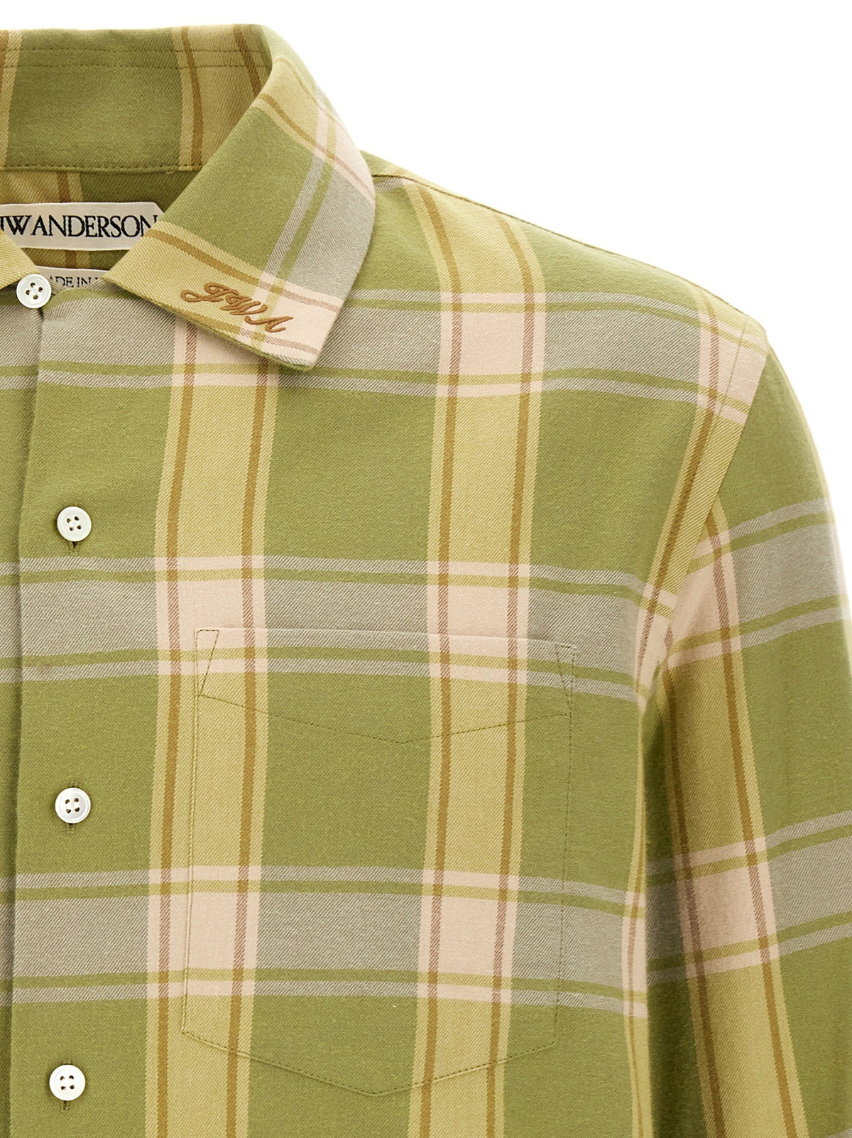 JW Anderson Green Check Shirt Green