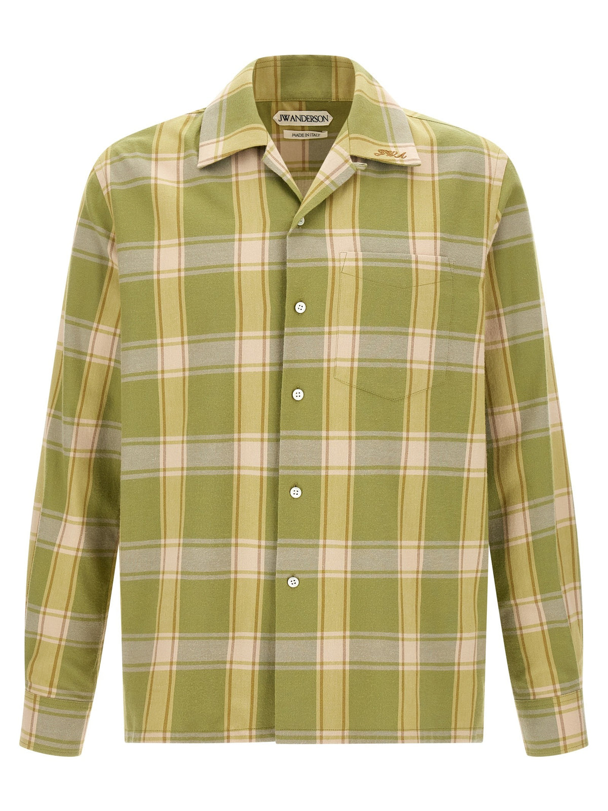JW Anderson Green Check Shirt Green