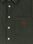 Walk In Paris Men's Green Denim Shirt Green, view 3