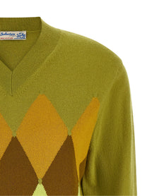 Ballantyne Green Diamond Sweater Green