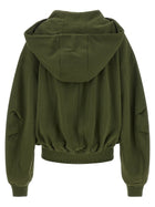 The Attico Green Fleece Hoodie Green