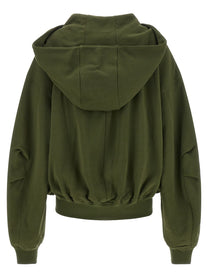 The Attico Green Fleece Hoodie Green