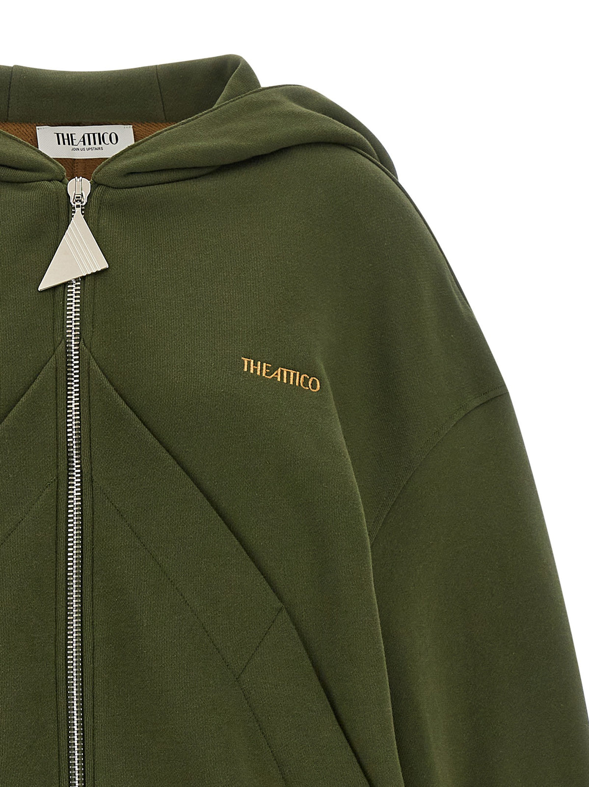 The Attico Green Fleece Hoodie Green