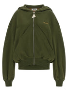 The Attico Green Fleece Hoodie Green