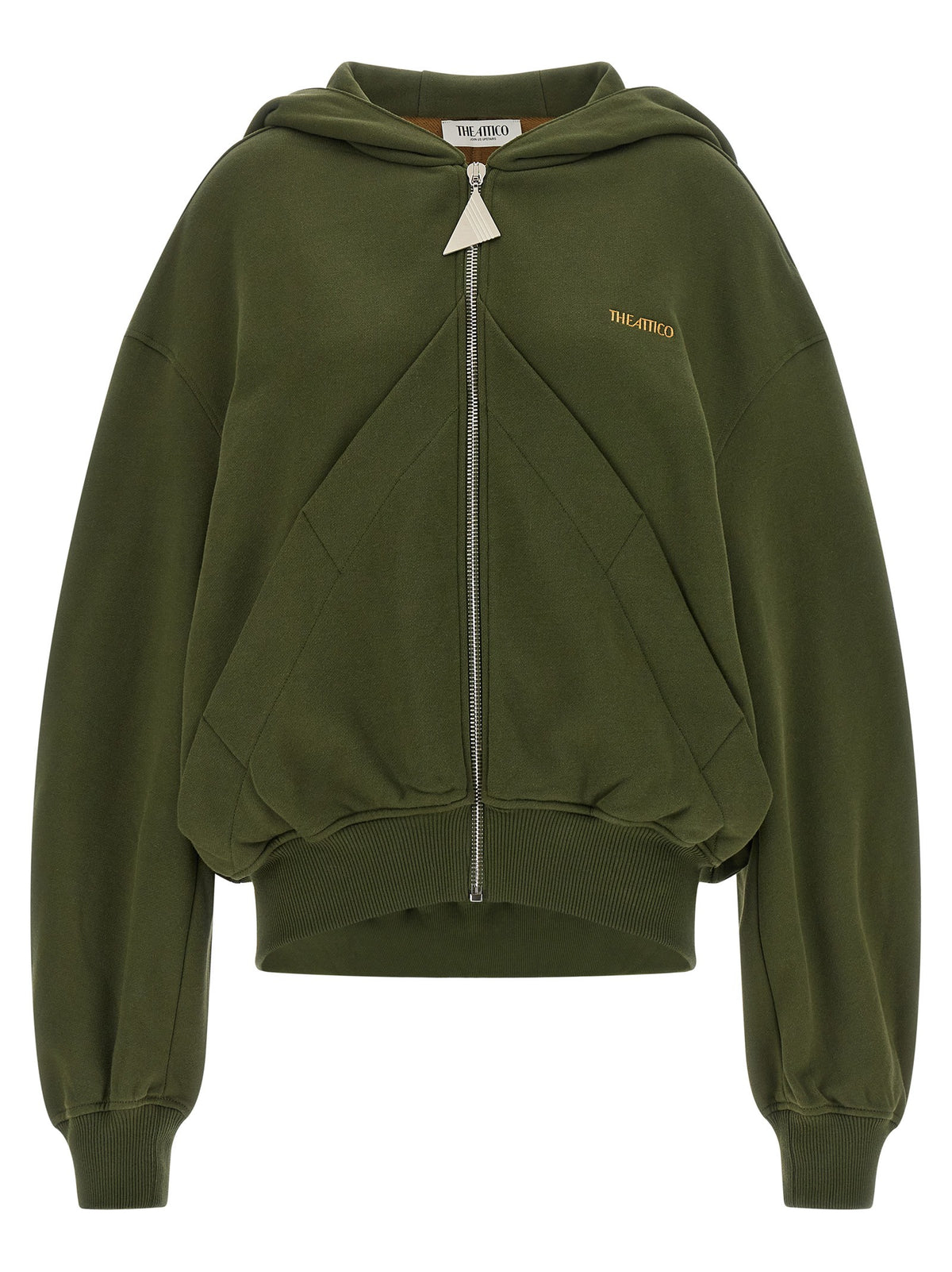 The Attico Green Fleece Hoodie Green
