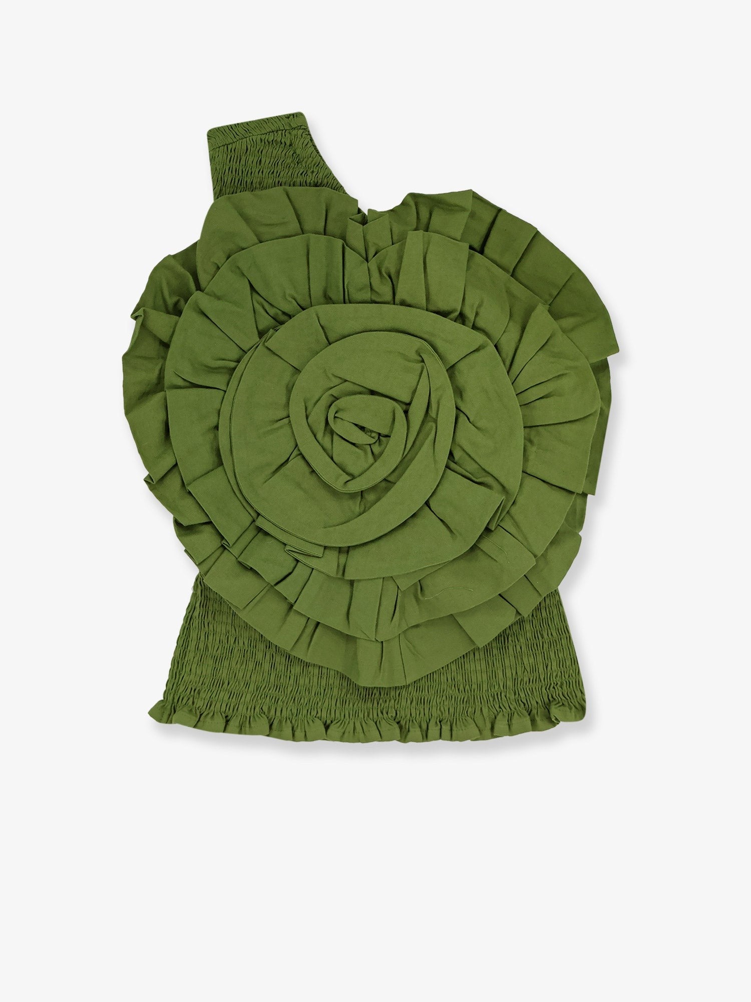 FARM Rio Women's Green Linen and Viscose Top Green