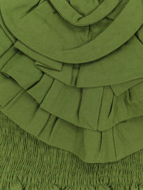 FARM Rio Women's Green Linen and Viscose Top Green