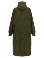 Ganni Green Nylon Windbreaker Green