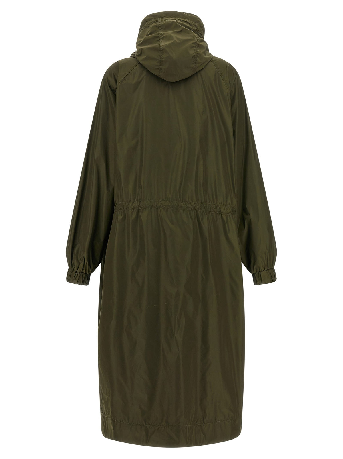 Ganni Green Nylon Windbreaker Green