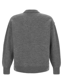 Ami Paris Grey Ami De Coeur Sweater Grey