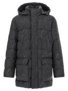ETRO Grey Arnica Down Jacket Grey