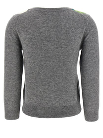 Ganni Grey Check Cardigan Grey