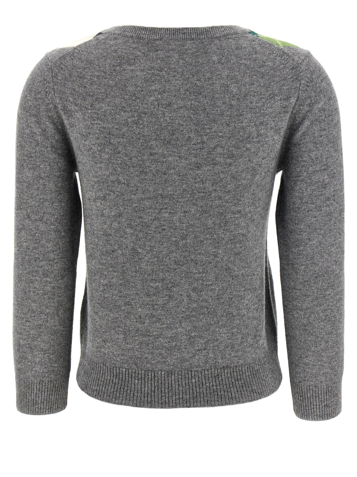 Ganni Grey Check Cardigan Grey, view 2