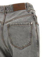 Brunello Cucinelli Grey Contemporary Loose Jeans Grey