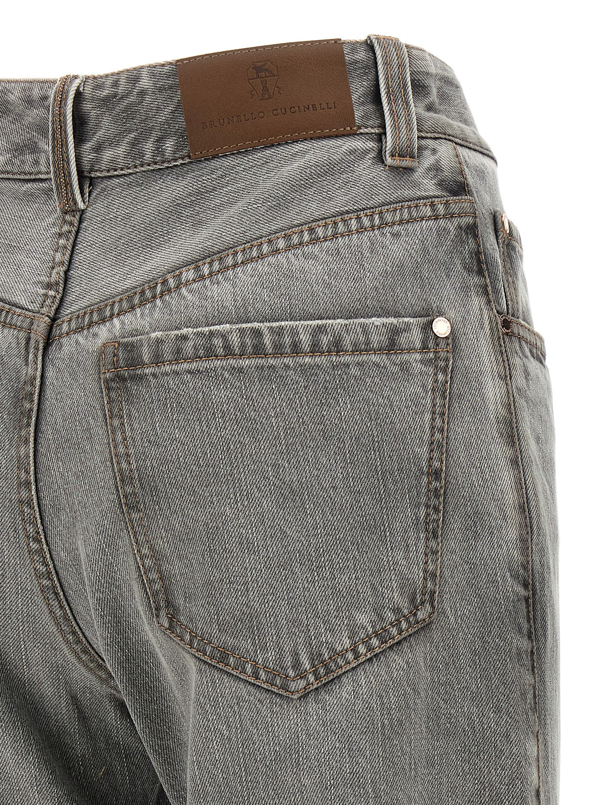 Brunello Cucinelli Grey Contemporary Loose Jeans Grey