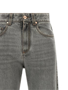 Brunello Cucinelli Grey Contemporary Loose Jeans Grey