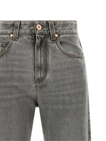 Brunello Cucinelli Grey Contemporary Loose Jeans Grey