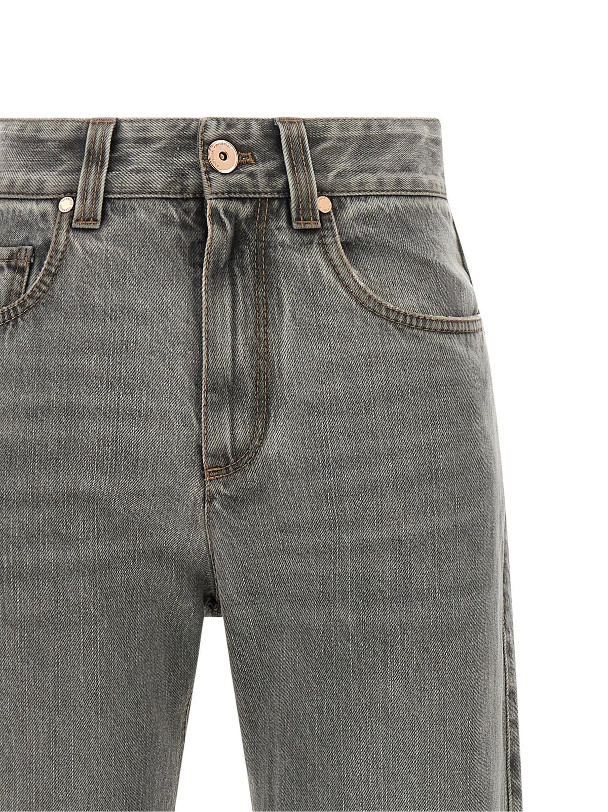 Brunello Cucinelli Grey Contemporary Loose Jeans Grey