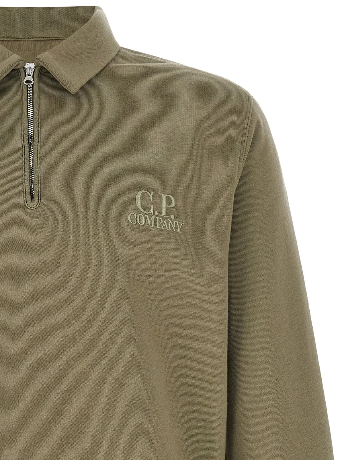 C.P. Company Grey Cotton Fleece Sweatshirt Grey