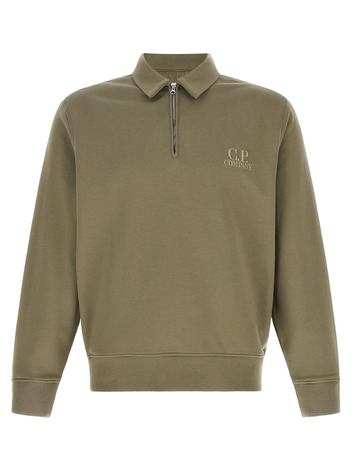 C.P. Company Grey Cotton Fleece Sweatshirt Grey