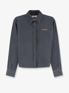 Miu Miu Women's Grey Light Denim Shirt Black