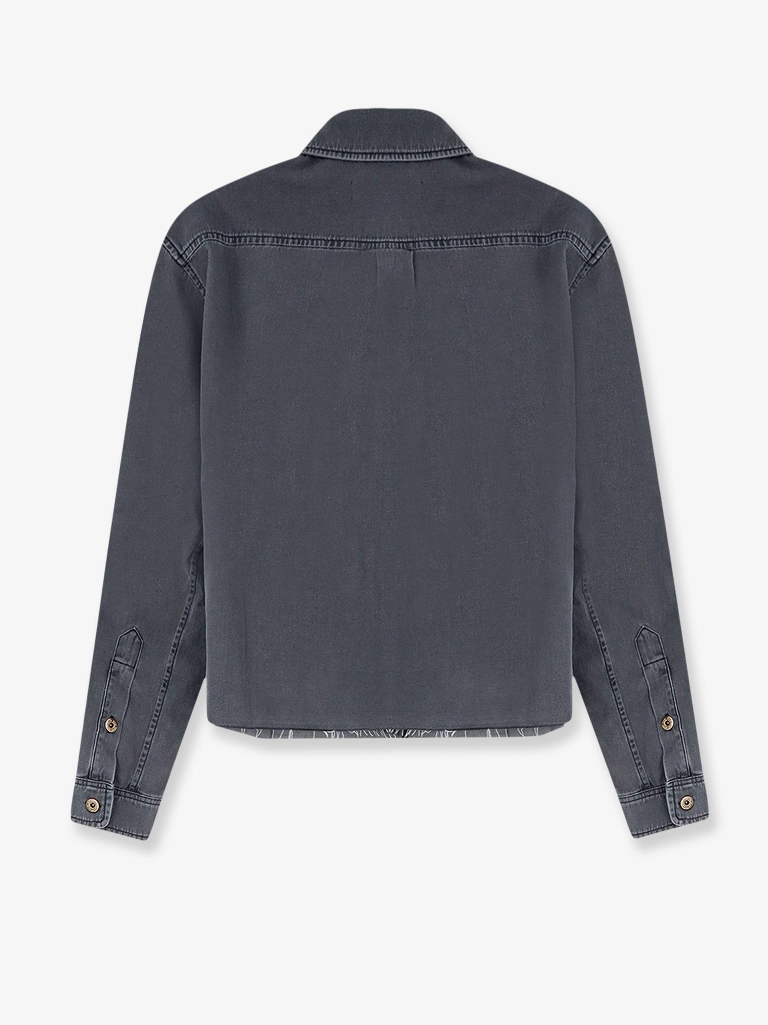 Miu Miu Women's Grey Light Denim Shirt Black