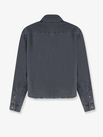 Miu Miu Women's Grey Light Denim Shirt Black