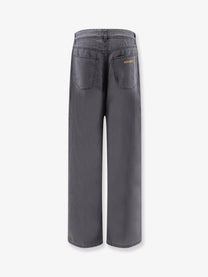 Miu Miu Women's Grey Light Denim Trousers Black