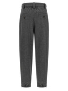 Brunello Cucinelli Grey Loose Cargo Pants Grey