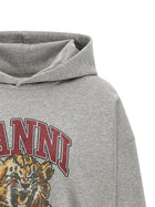 Ganni Grey Tiger Hoodie Grey, view 3