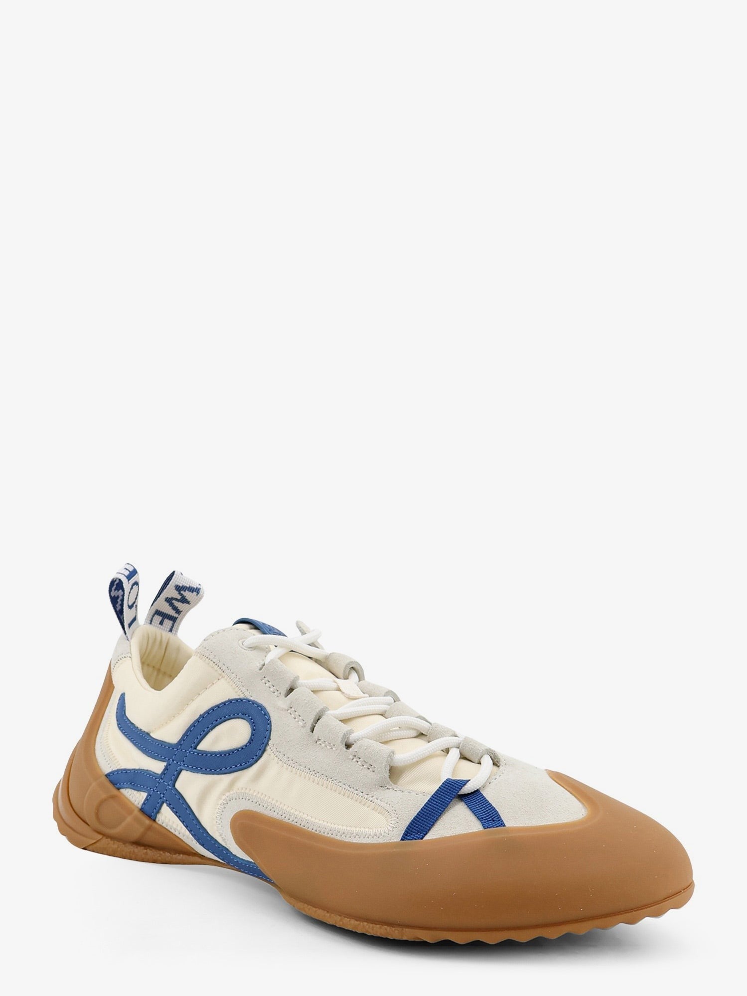 Loewe Men's Grip Nylon and Suede Sneakers White