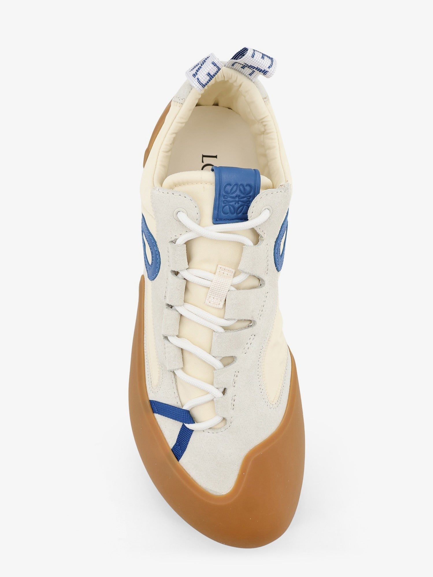 Loewe Men's Grip Nylon and Suede Sneakers White