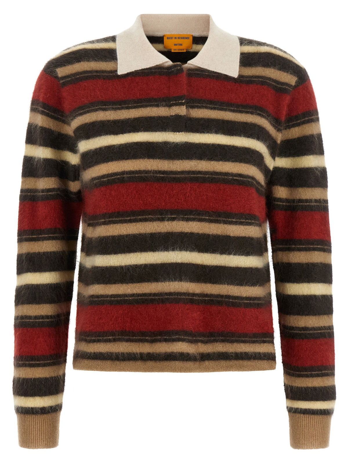 Guest In Residence Grizzly Cropped Rugby Polo Shirt Gold