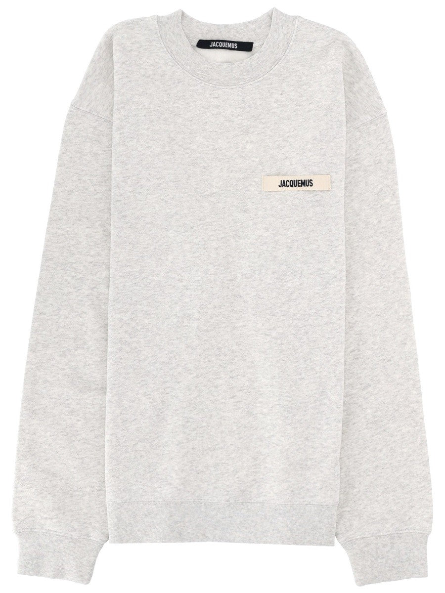 JACQUEMUS Men's Felpa Con Grey