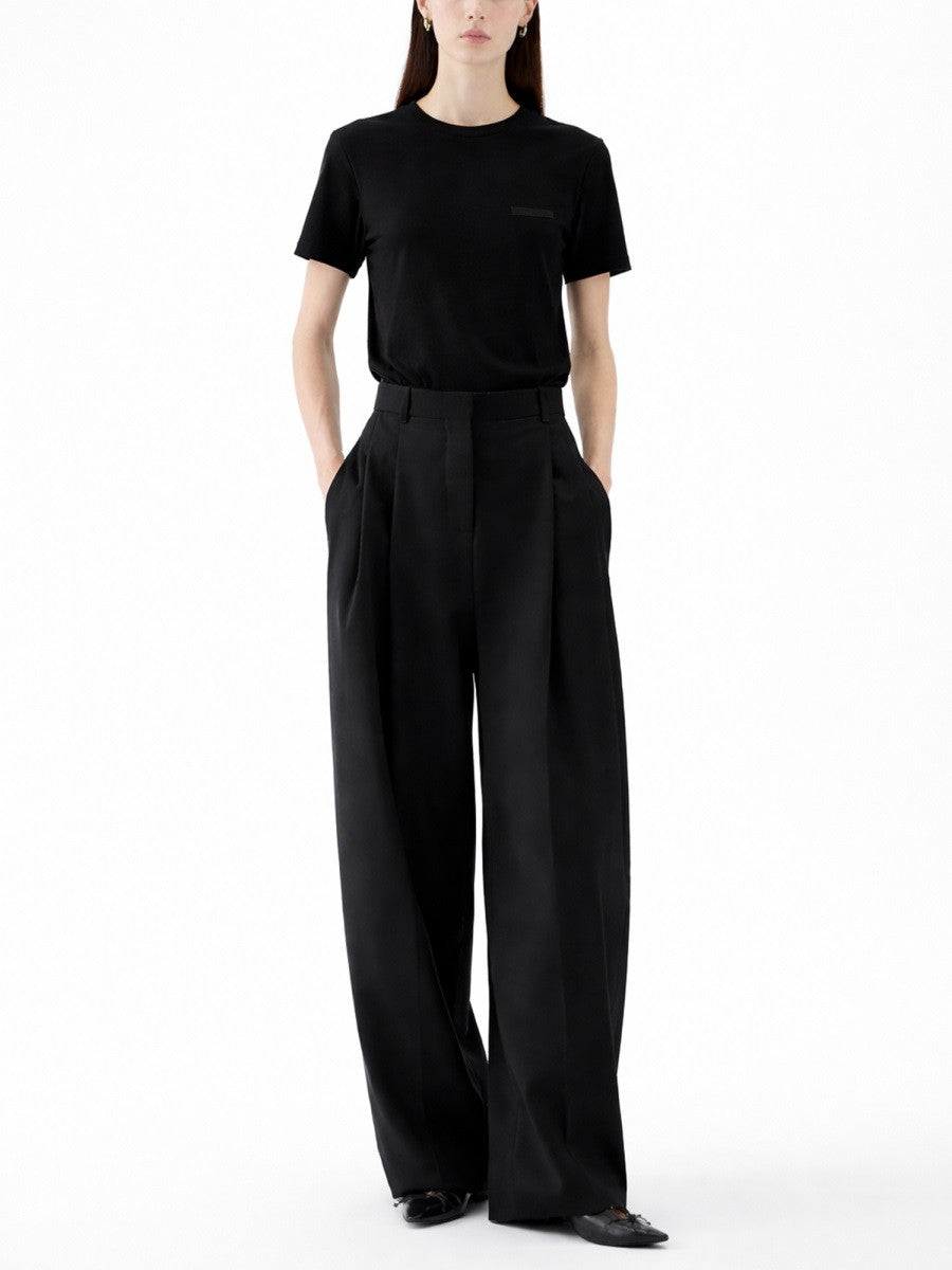 JACQUEMUS Women's Grosgrain Short Sleeve Shirt Black